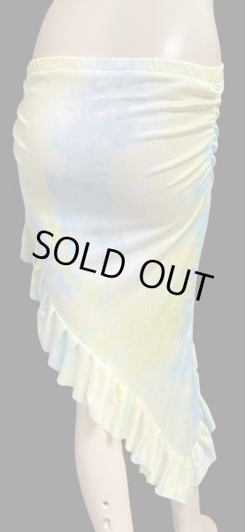 画像2: Amira Jamila オリジナル☆ストレッチフリルヒップスカーフ*frozen yellow green * (2)