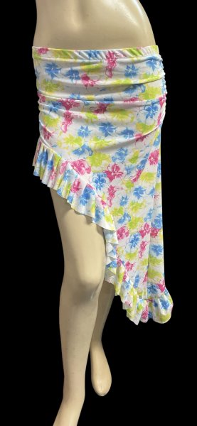 画像1: Amira Jamila オリジナル☆ストレッチフリルヒップスカーフ*lovely mix flowers * (1)