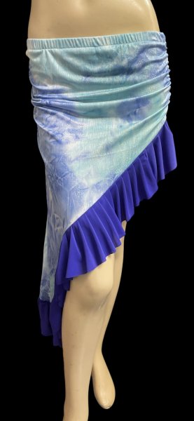 画像1: Amira Jamila オリジナル☆ストレッチフリルヒップスカーフ*frozen blue green * (1)