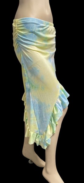 画像3: Amira Jamila オリジナル☆ストレッチフリルヒップスカーフ*frozen yellow green * (3)