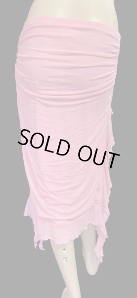 画像2: ストレッチフリルスリットスカート☆pink ☆ (2)