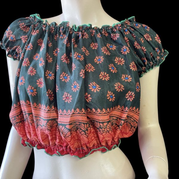 画像1: プリントパフスリーブチョリ XX (1)