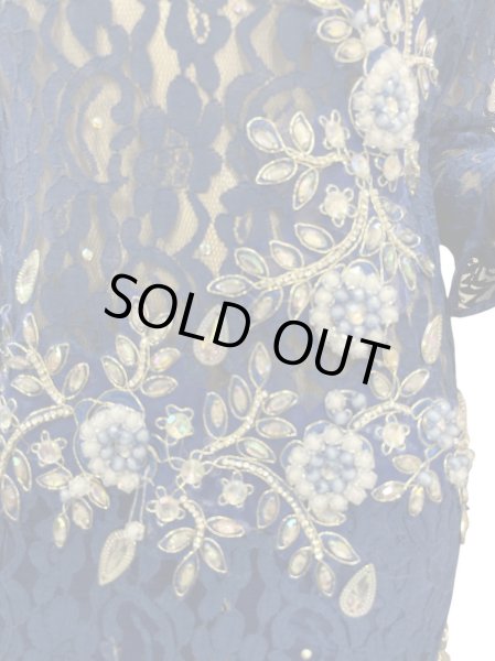 画像5: エジプト製ロマンティックレースサイーディ/ バラディドレス☆royal blue ☆ (5)