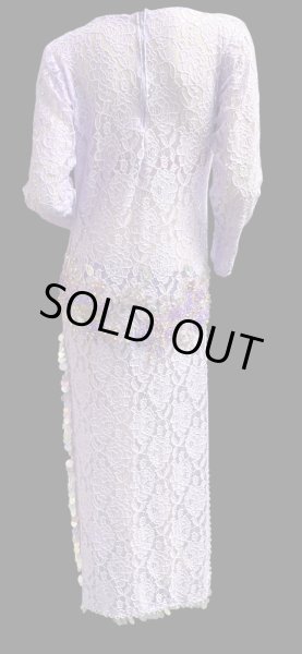 画像2: エジプト製ロマンティックレースサイーディ/ バラディドレス☆Lavender ☆ (2)