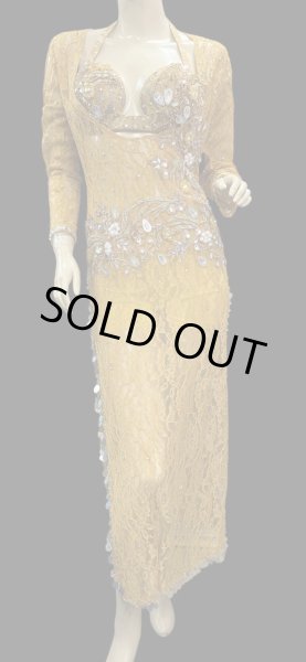 画像1: エジプト製ロマンティックレースサイーディ/ バラディドレス☆mastard 3 ☆ (1)