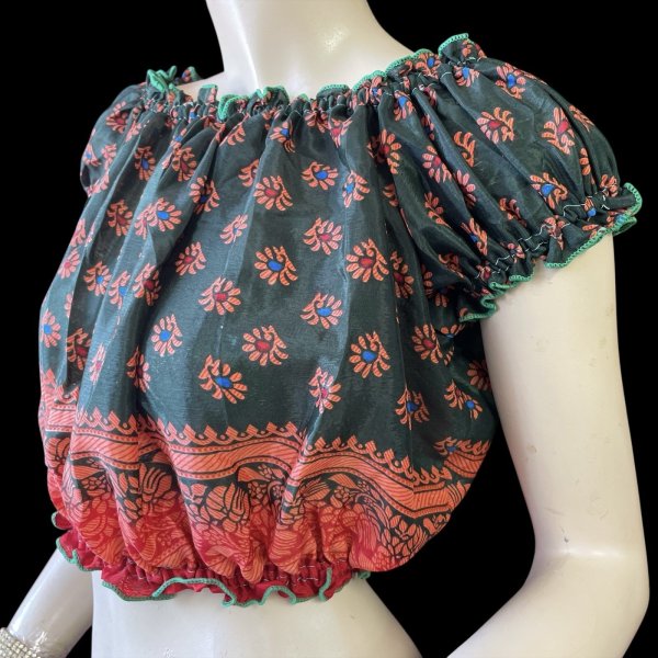 画像2: プリントパフスリーブチョリ XX (2)