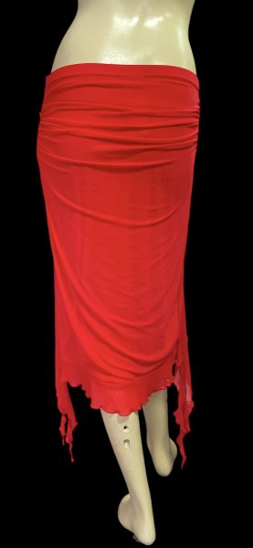 画像3: ストレッチフリルスリットスカート☆Red☆ (3)