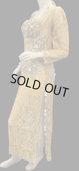 画像3: エジプト製ロマンティックレースサイーディ/ バラディドレス☆mastard 3 ☆ (3)