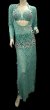 画像1: エジプト製ロマンティックレースサイーディ/ バラディドレス☆emerald green ☆ (1)