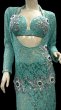 画像4: エジプト製ロマンティックレースサイーディ/ バラディドレス☆emerald green ☆ (4)