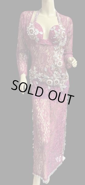 画像1: エジプト製ロマンティックレースサイーディ/ バラディドレス☆rose ☆ (1)