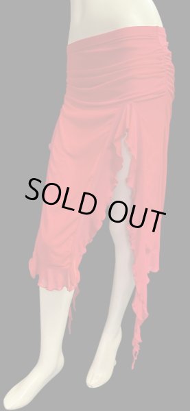 画像2: ストレッチフリルスリットスカート☆Red☆ (2)