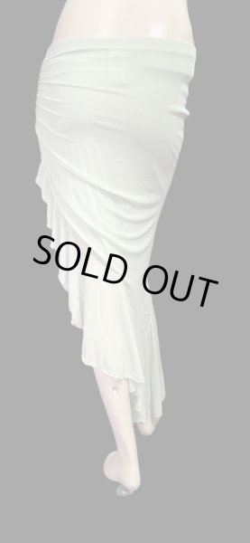 画像3: ストレッチフリルスリットスカート☆light green ☆ (3)