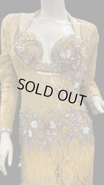 画像2: エジプト製ロマンティックレースサイーディ/ バラディドレス☆mastard 3 ☆ (2)