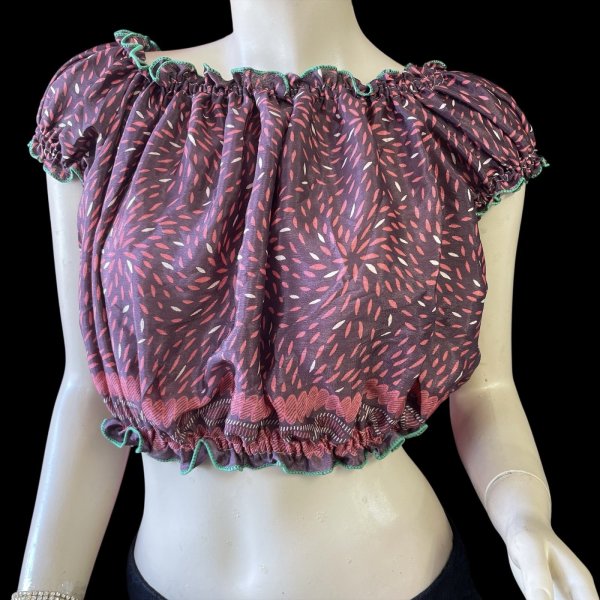 画像1: プリントパフスリーブチョリ XXI (1)