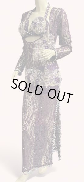 画像2: エジプト製ロマンティックレースサイーディ/ バラディドレス☆ Azuki ☆ (2)