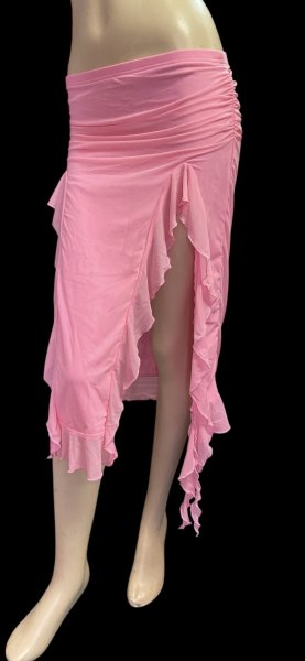 画像3: ストレッチフリルスリットスカート☆pink ☆ (3)