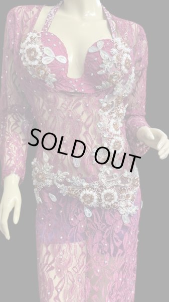 画像4: エジプト製ロマンティックレースサイーディ/ バラディドレス☆rose ☆ (4)