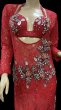 画像3: エジプト製ロマンティックレースサイーディ/ バラディドレス☆red 2 ☆ (3)