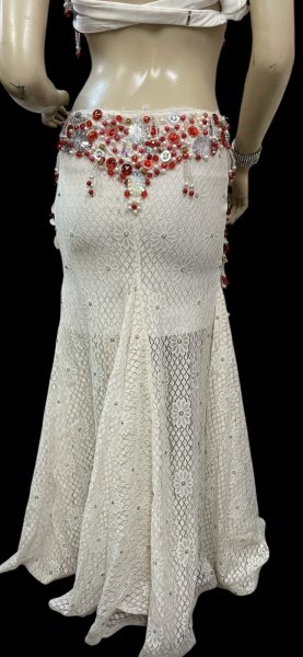 画像4: エジプトオリエンタルコスチューム ☆elegant white red flower ☆ (4)