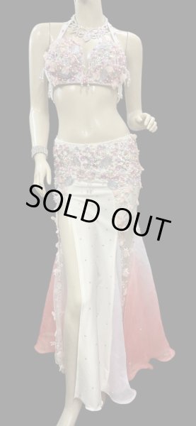 画像2: エジプトオリエンタルコスチューム ☆white red gradation flower ☆ (2)