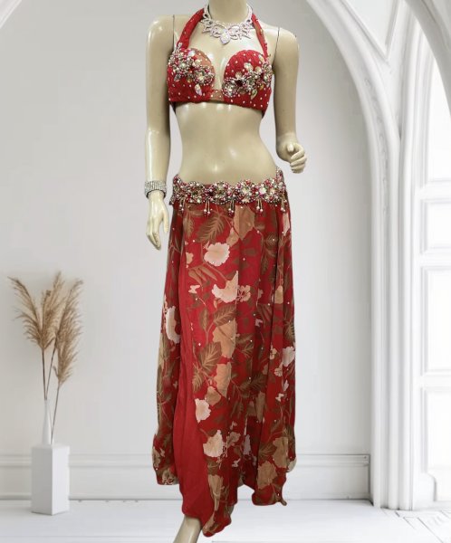 画像1: エジプトオリエンタルコスチューム ☆sweet red ethnic ☆ (1)