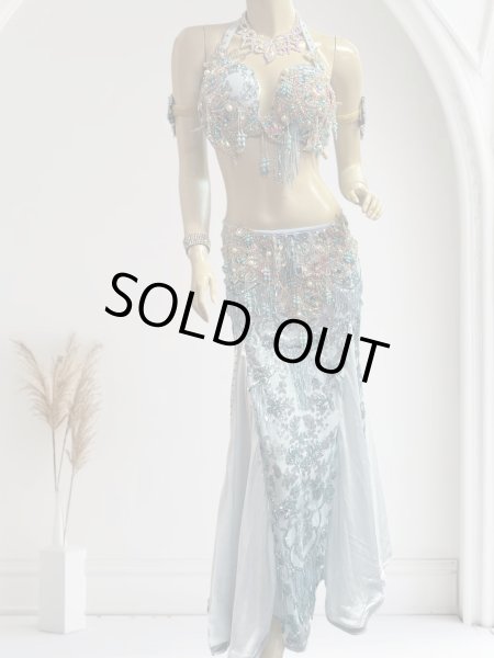 画像1: エジプトAmrオリエンタルコスチューム☆Crystal aqua blue Lemon ☆ (1)