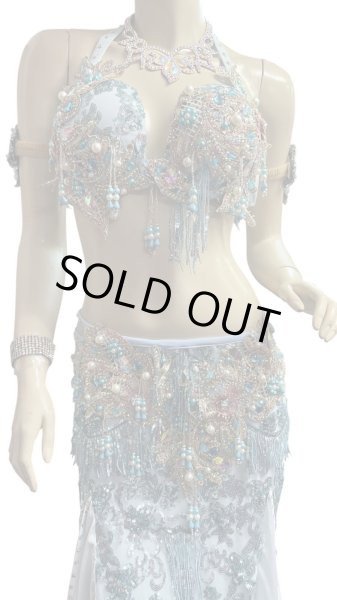 画像2: エジプトAmrオリエンタルコスチューム☆Crystal aqua blue Lemon ☆ (2)