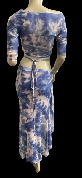 画像2: プリントメッシュチョリ＆スカートセット☆blue pink gradation ☆ (2)