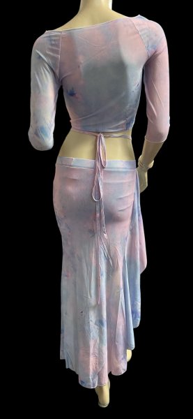 画像2: プリントメッシュチョリ＆スカートセット☆turquoise pink gradation ☆ (2)