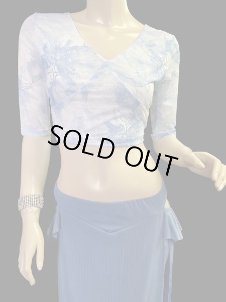 画像2: プリントメッシュチョリ＆スカートセット☆blue ☆ (2)