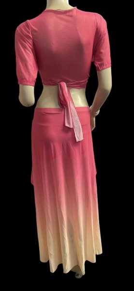 画像3: プリントメッシュチョリ＆スカートセット☆salmon pink orange gradation ☆ (3)