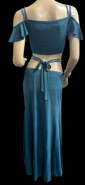 画像3: シンプルストレッチチョリ＆スカートセット☆green ☆ (3)