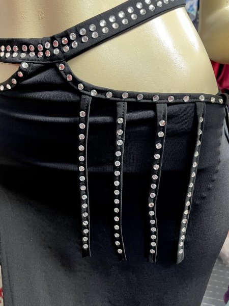 画像6: シンプルストレッチチョリ＆スカートセット☆ブラック☆ (6)