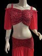 画像2: スパンコールストレッチチョリ＆スカートセット☆red ☆ (2)