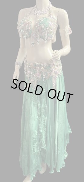 画像3: エジプトAmrオリエンタルコスチューム☆Mate lace green ☆ (3)