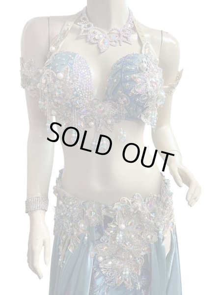 画像2: エジプトAmrオリエンタルコスチューム☆smooth Celeste blue☆ (2)