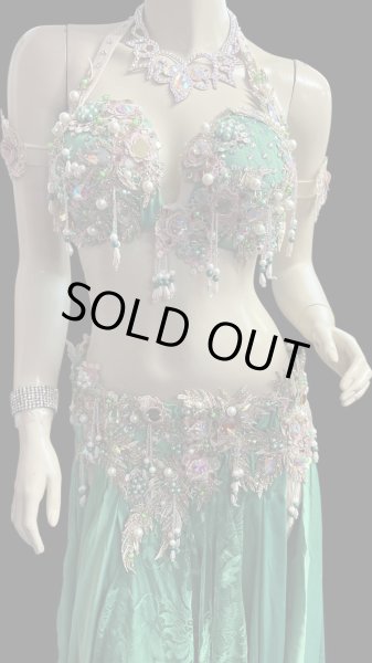 画像2: エジプトAmrオリエンタルコスチューム☆Mate lace green ☆ (2)