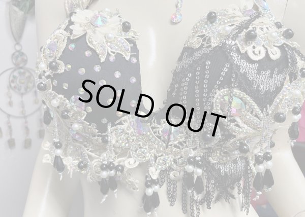 画像4: エジプトAmrオリエンタルコスチューム☆black flower shower ☆ (4)