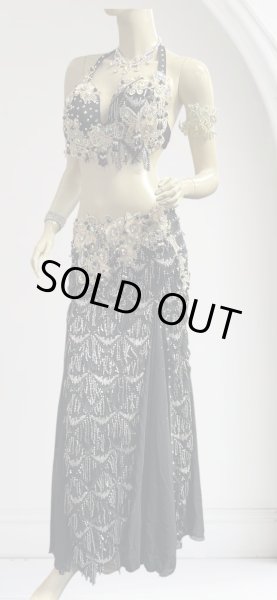 画像3: エジプトAmrオリエンタルコスチューム☆black flower shower ☆ (3)