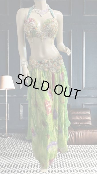 画像1: エジプトオリエンタルコスチューム☆fresh green ethnic ☆ (1)