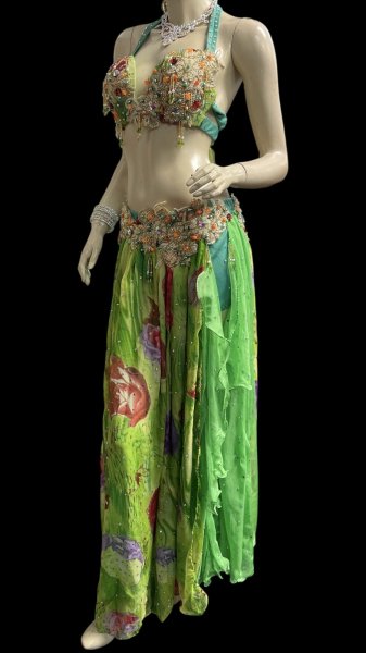 画像2: エジプトオリエンタルコスチューム☆fresh green ethnic ☆ (2)