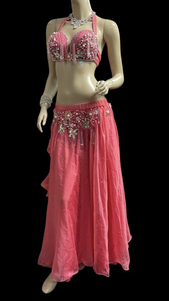 画像3: エジプトオリエンタルコスチューム ☆fresh salmon pink ethnic ☆ (3)