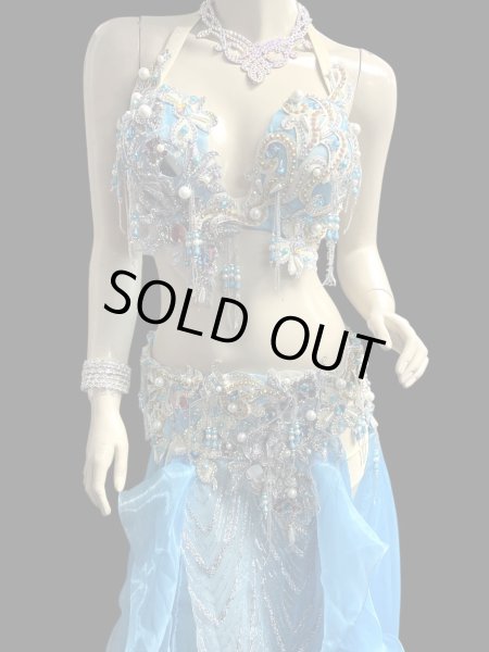 画像2: エジプトオリエンタルコスチューム ☆silky madonna sky blue ☆ (2)