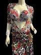 画像2: エジプト製プリントストレッチバラディドレス☆ black red rose ☆ (2)