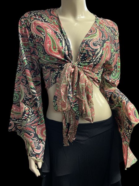 画像1: プリントバタフライスリップチョリ V (1)