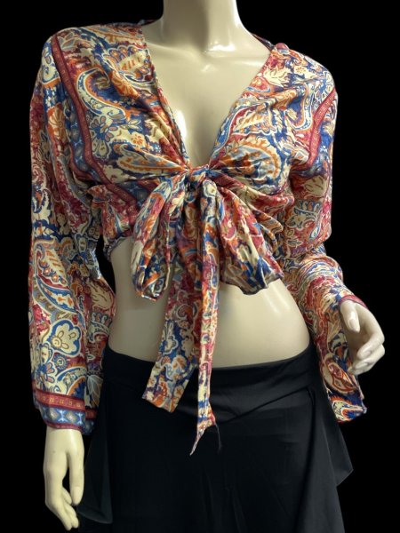 画像1: プリントバタフライスリップチョリ VII (1)