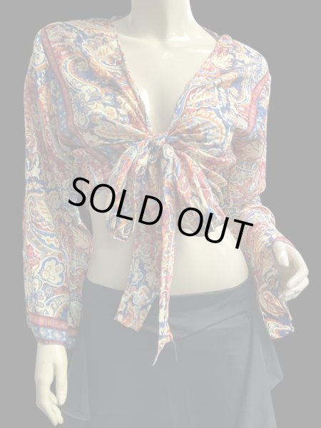 画像1: プリントバタフライスリップチョリ VII (1)