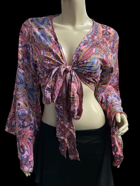 画像1: プリントバタフライスリップチョリ VIII (1)