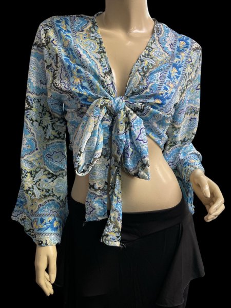 画像1: プリントバタフライスリップチョリ VI (1)